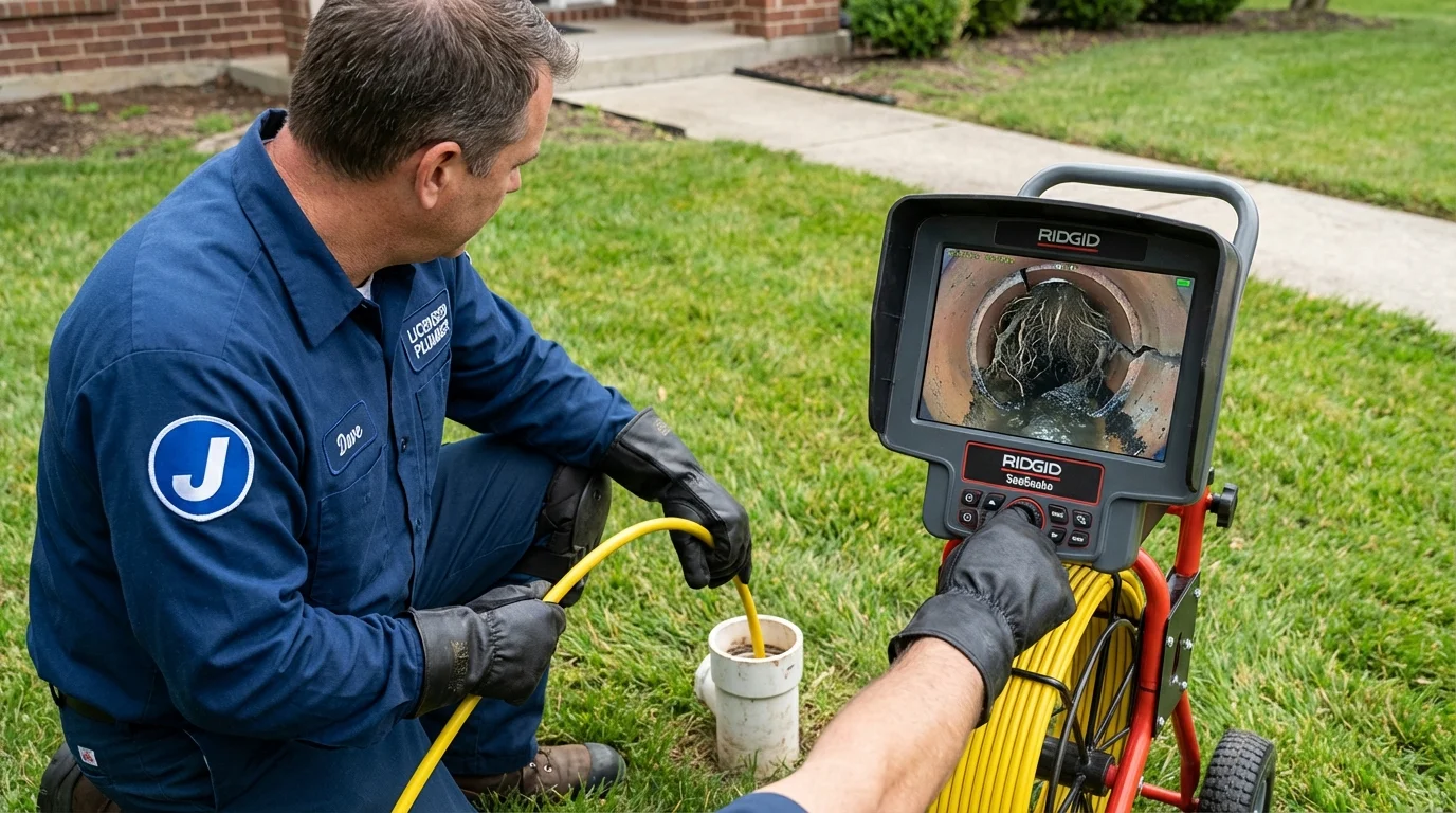 Sewer camera inspection being performed by Johns Plumbing LLC in Caruthersville